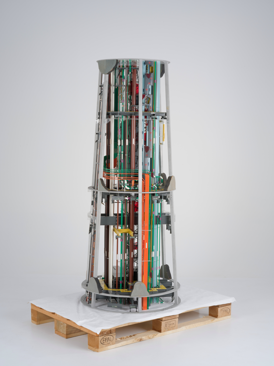 Del til ingeniørmodell av utstyrsskaft til betongplattformen Gullfaks C.