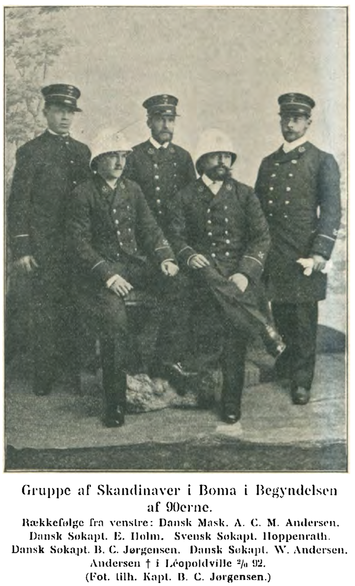 Dansk skipskaptein i Fristaten Kongo i 1892