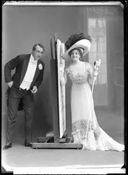 Greven av Luxemburg, Oscarsteatern 1910. Rollporträtt