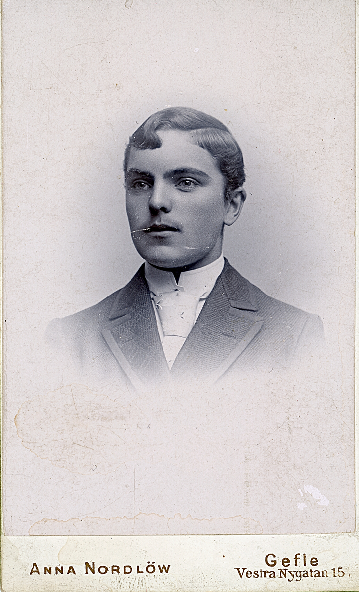 Porträtt av ung man.