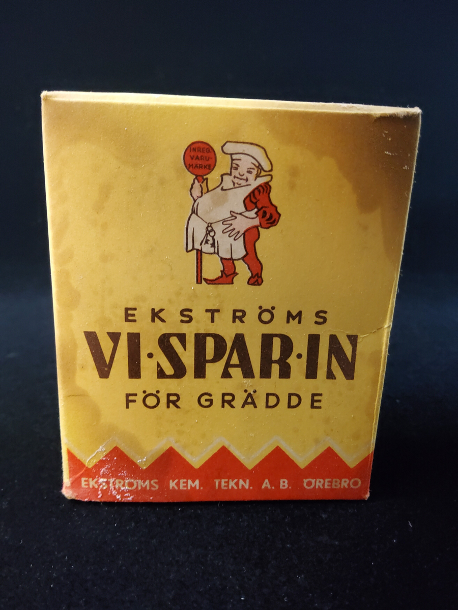 Förpackning, Vi-spar-in för grädde, Ekströms, tom.