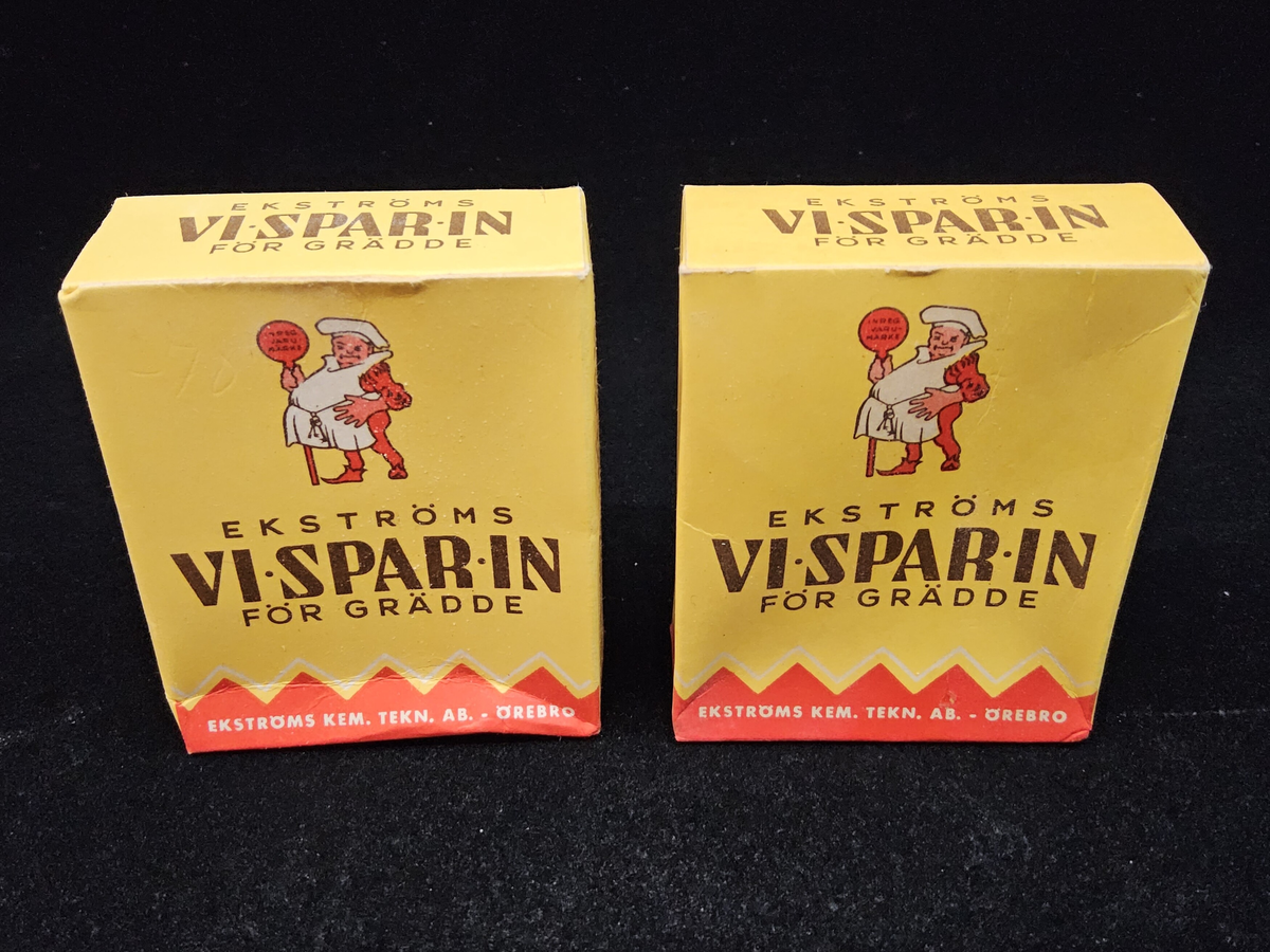 Förpackning, Vi-spar-in för grädde, Ekströms, tom.