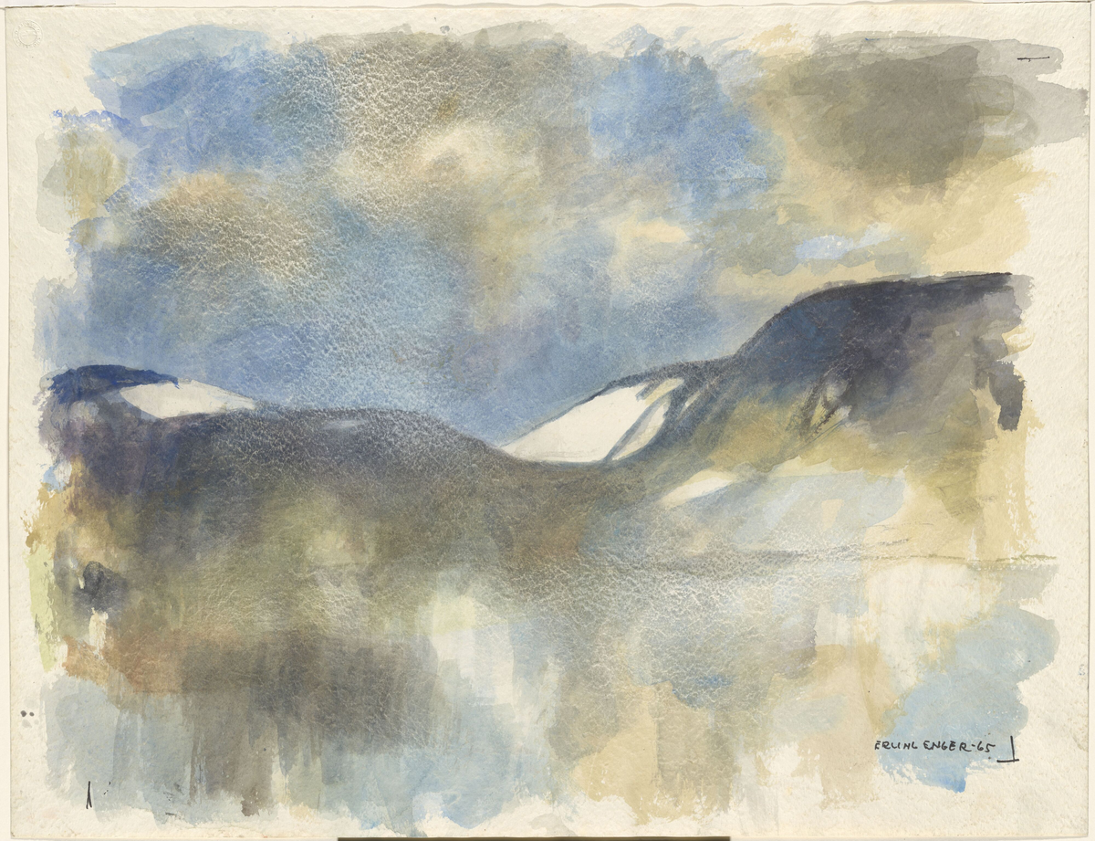 Fjellandskap [Tegning]