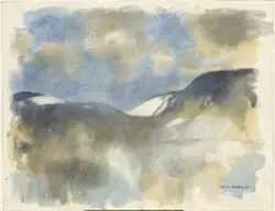Fjellandskap [Tegning]