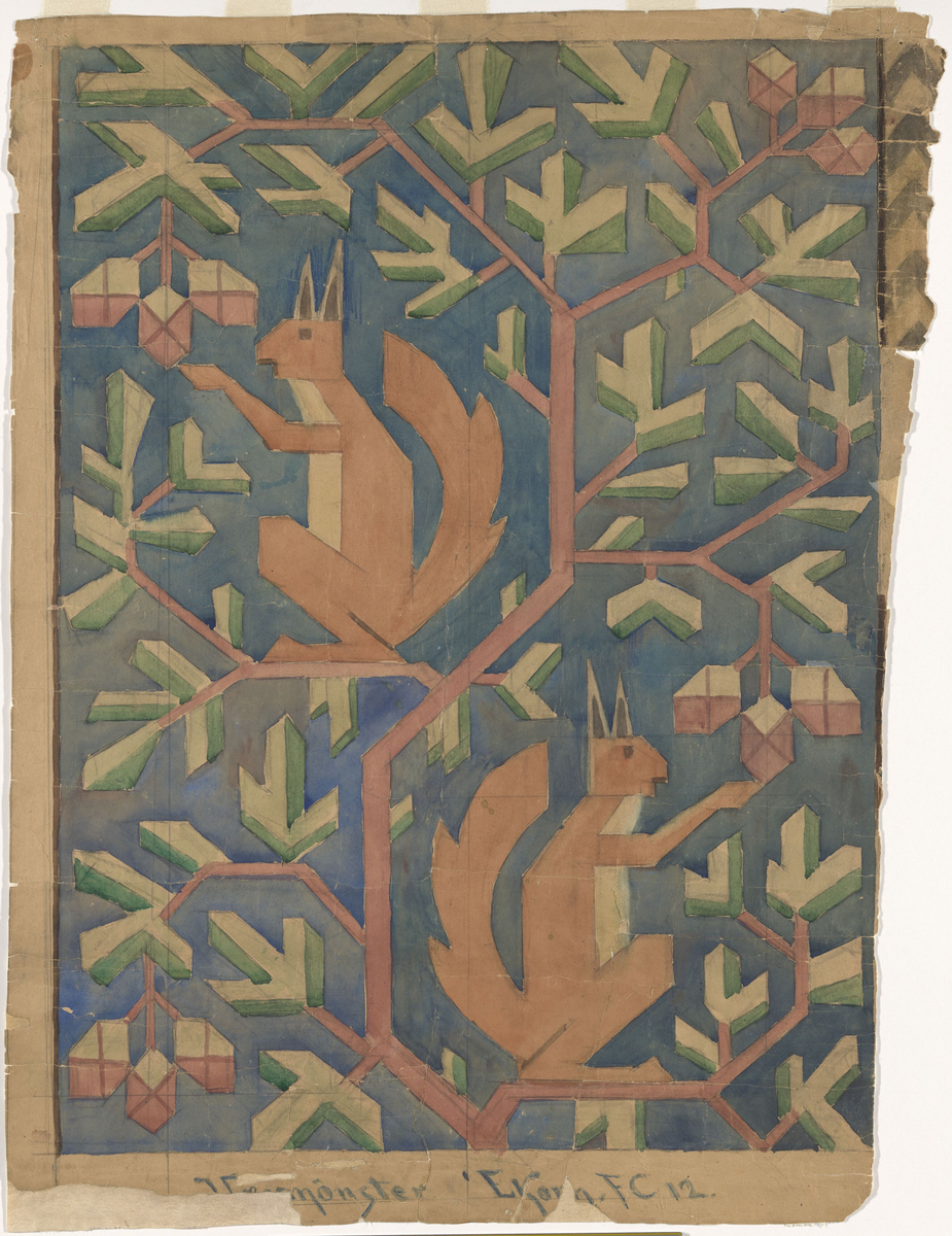 Ekorn i tre [Tegning]