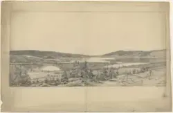 Utsikt over Selbosjøen [Tegning]