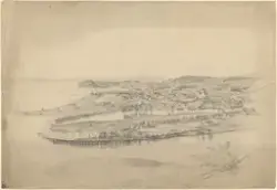 Utsikt over Trondheim [Tegning]