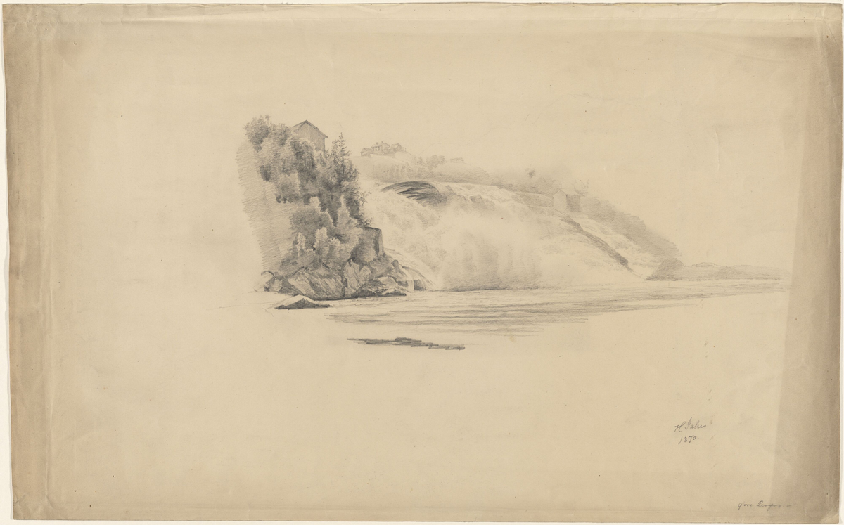 Øvre Lerfoss [Tegning]