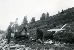 Arbeid på vegen til Thaulow-hytta på Raneistølen.