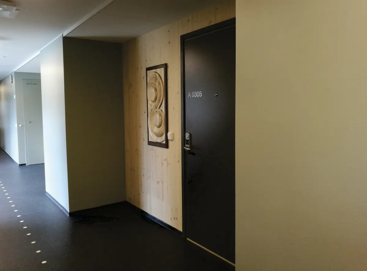 Trerelieff med organsiske, myke, runde former. 