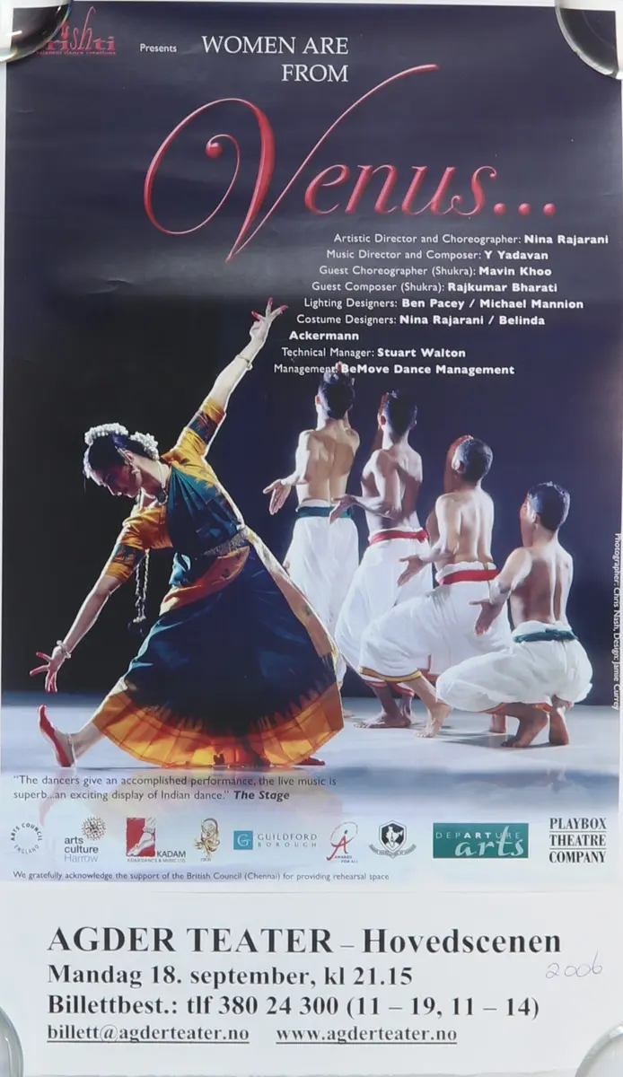 Plakat for danseforestillingen "Women are from Venus". Vist ved Agder teater i 2006.