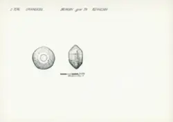 Tegning. Spinnehjul fra Brimse, Rennesøy, Stavanger k.