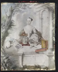 Portrett av Anna Collett [miniatyr]