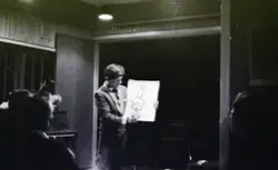 Sildebord i kirka. Underholdning med "Allano".