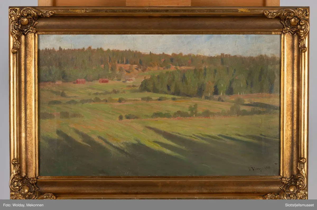 Utsikt fra malerens hjem, Slagen