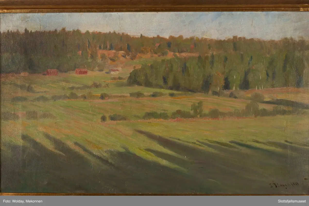 Utsikt fra malerens hjem, Slagen