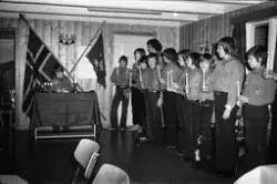 "Desember 1973".Speiderhuset, Fjellbruvegen. .Speidernes hus