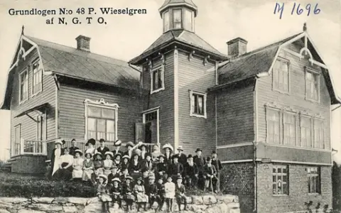 Vykort, Grundlogen N:o 48 Per Wieselgren af N.G.T.O. "Hemmet" på Ormås