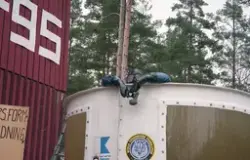 Dyktank för utbildning av fältarbetsdykare.