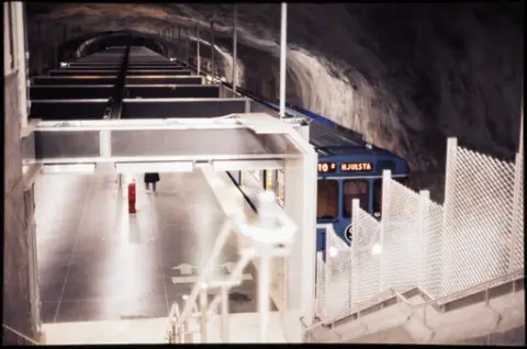 Hjulsta tunnelbanestation år 1977
