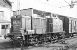 Diesellokomotiv type Di 2 nr. 828 på Hamar stasjon