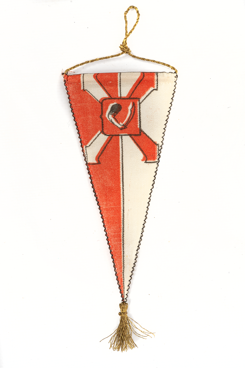 Liten vimpel med guldtofs i kortändan.Troligen polsk.