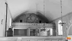 Orgelläktaren i Segersta Kyrka under 1930 talet.