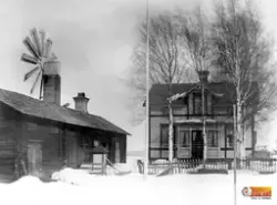 Smens gård i Björtomta sedd från väster.
Observera vindkraft