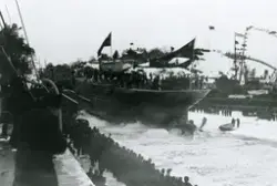 Pansarskeppet THULE sjösätts vid Finnboda Varv, Stockholm.