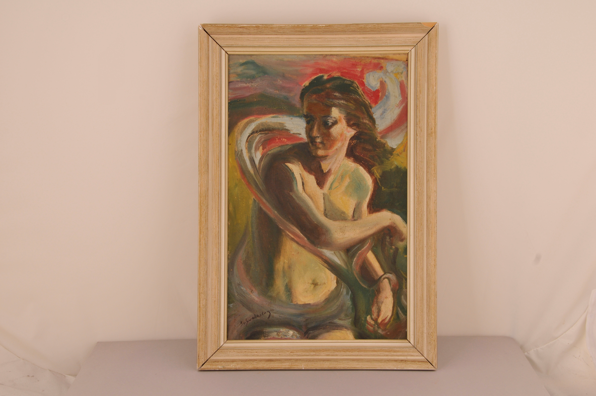 Maleri,olje på lerret, signert. Innramma.