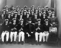 Usikkert om dette er Greåker Musikkorps, Tune. I luemerket s