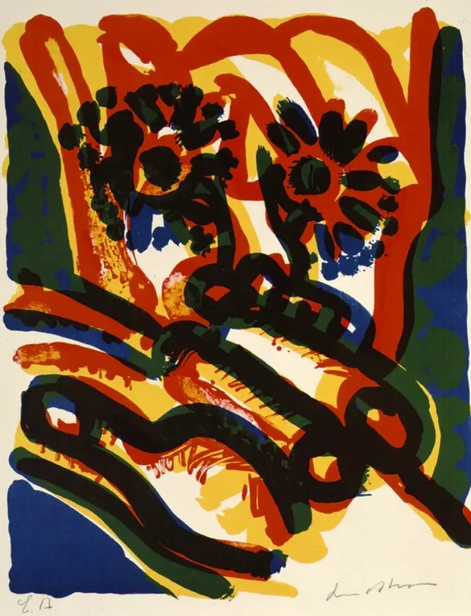 Litogrrafi Bengt Lindström, blom-mannen