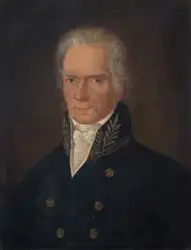 Porträtt av postmästare Hwasser i Linköping [Oljemålning]