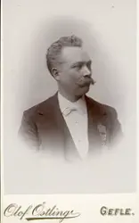 Porträtt av kontorist Wilhelm Fagerlind.