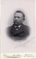 Porträtt av Olof Leonard Hillstedt, 1896. Född i Gävle 1849.