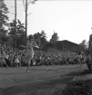 Idrottstävlingar på Värendsvallen, 1944.
Målgång i löpning för herrar.