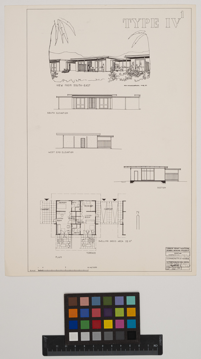 Typritningar till hus - Typ 4 
LAMCO, Nimba Mining Project