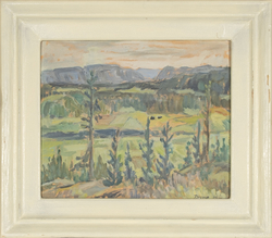 Utover dalen [Oljemaleri]