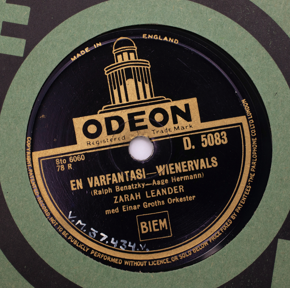 Grammofonskivor, samling. Stenkakor. Diameter: 25 cm. För specifikation se accessionskatalog.