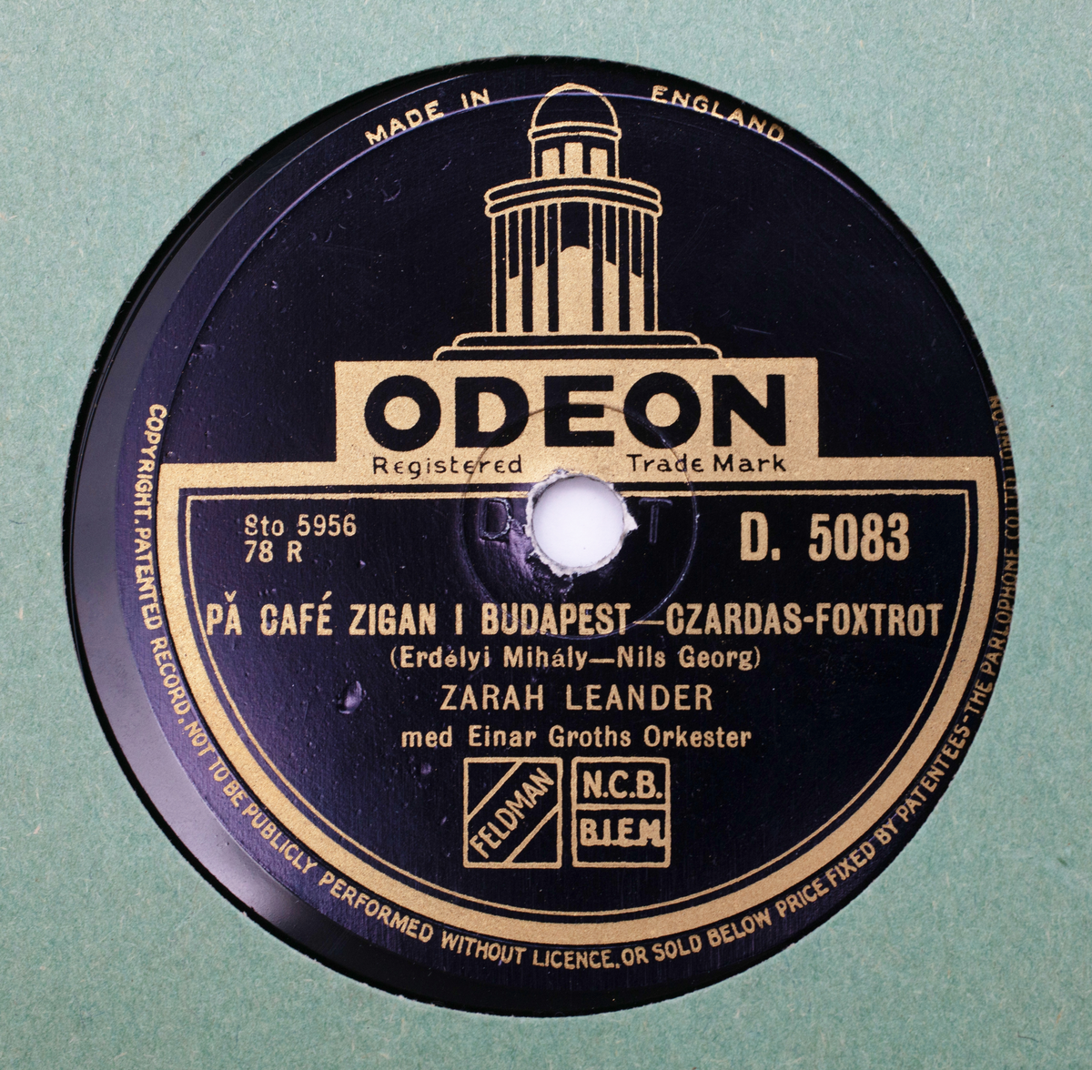 Grammofonskivor, samling. Stenkakor. Diameter: 25 cm. För specifikation se accessionskatalog.