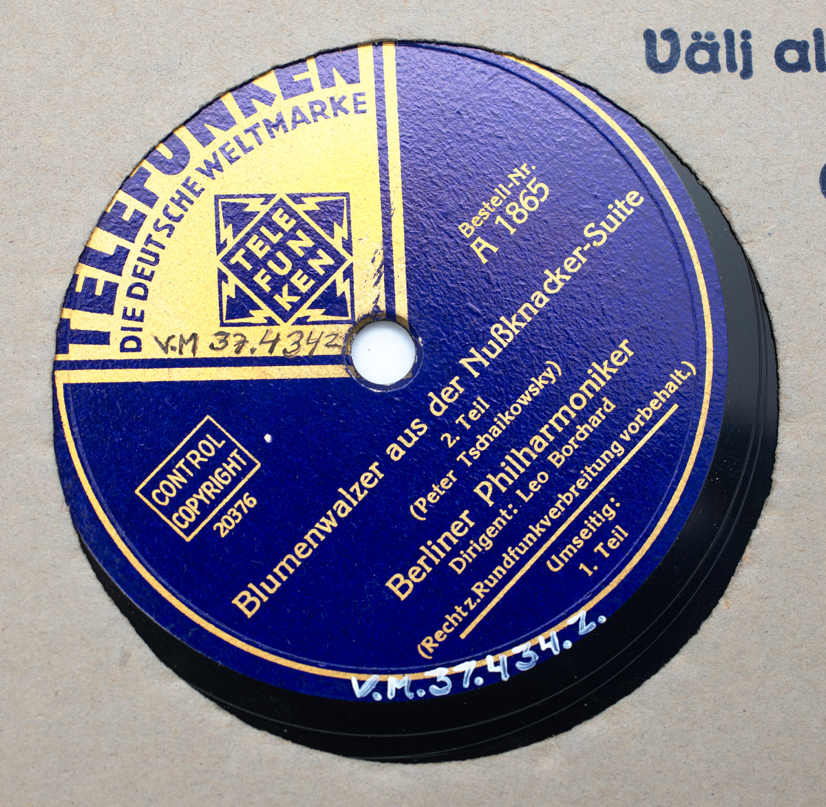 Grammofonskivor, samling. Stenkakor. Diameter: 25 cm. För specifikation se accessionskatalog.