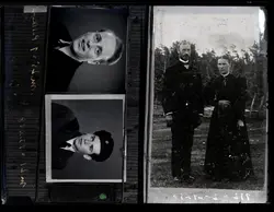 Repro avfotografering.
Bilde 1: en mnn og en kvinne ute.
Bil