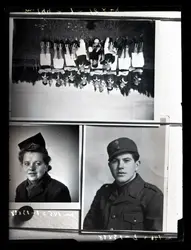 Repro avfotografering.
Bilde 1: en kvinne.
Bilde 2: en solda