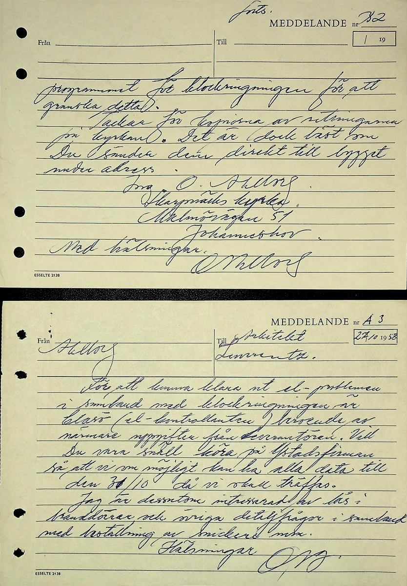 Korrespondens
Markuskyrkan