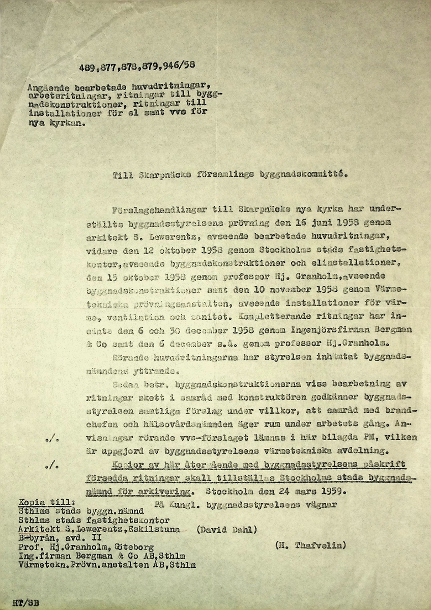 Korrespondens
Markuskyrkan