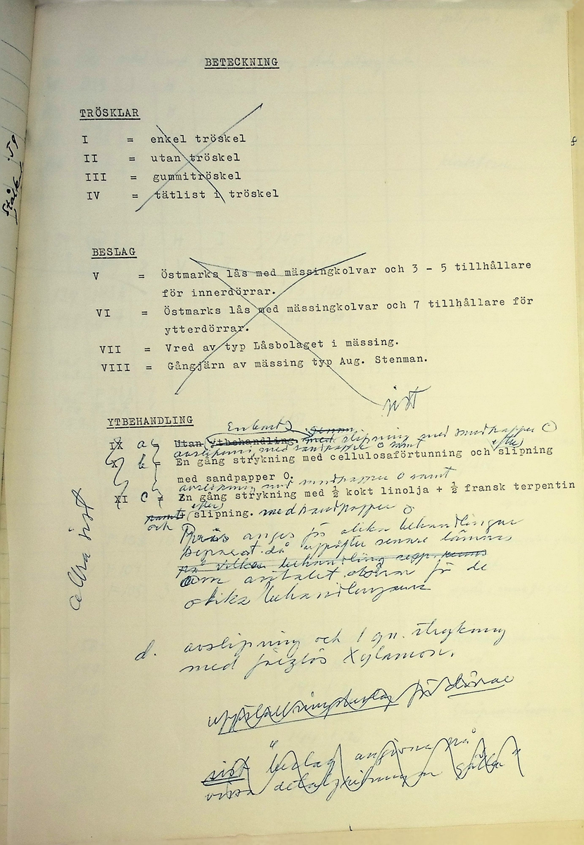 Snickeriförteckning
Markuskyrkan