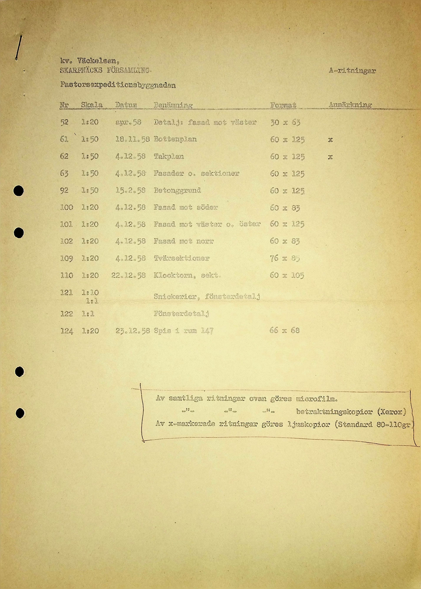 Markuskyrkan
Korrespondens, anteckningar, tygprover