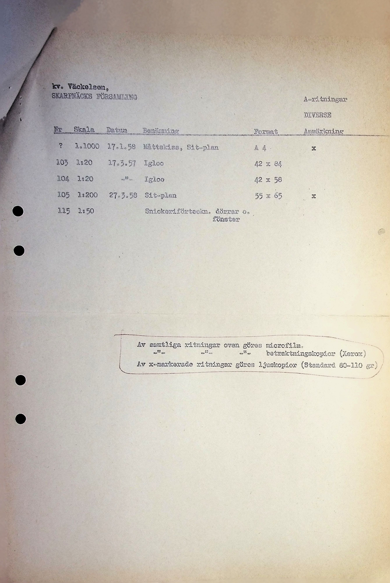 Markuskyrkan
Korrespondens, anteckningar, tygprover