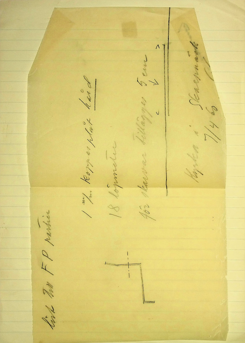 Markuskyrkan
Korrespondens, anteckningar, tygprover