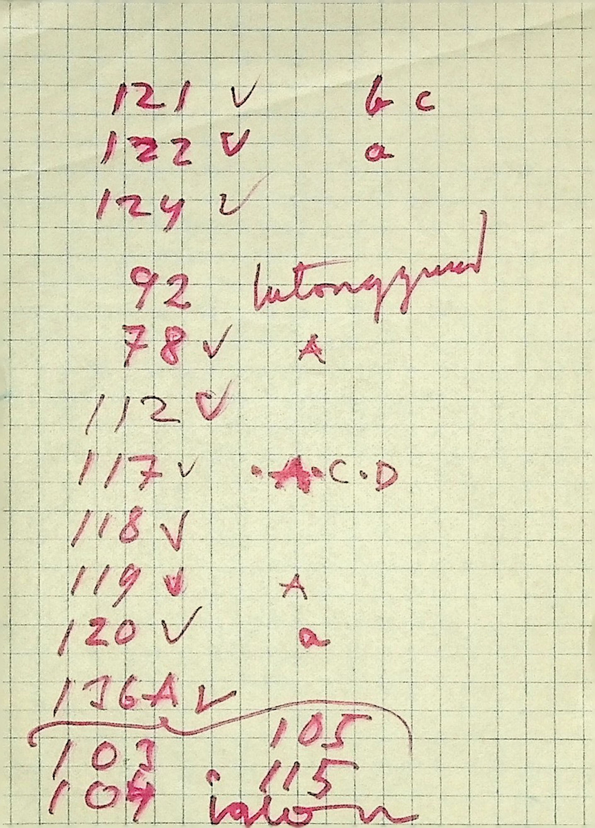 Markuskyrkan
Korrespondens, anteckningar, tygprover